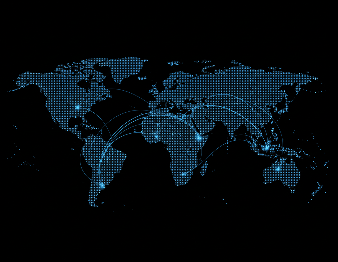 Global distribution network connecting regional markets