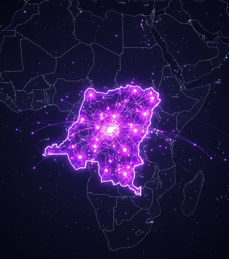 Healthcare network map of the Democratic Republic of the Congo