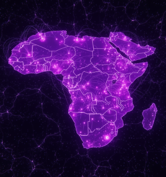 Connected healthcare map of Africa
